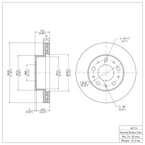 Ram Promaster 3500 Brake Rotor (1) - Front - R1 Concepts - Plain - `14-`25